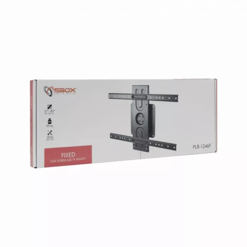 Sbox PLB-1246F fiksuotas plokščiaekranis LED TV laikiklis 37-70 50kg