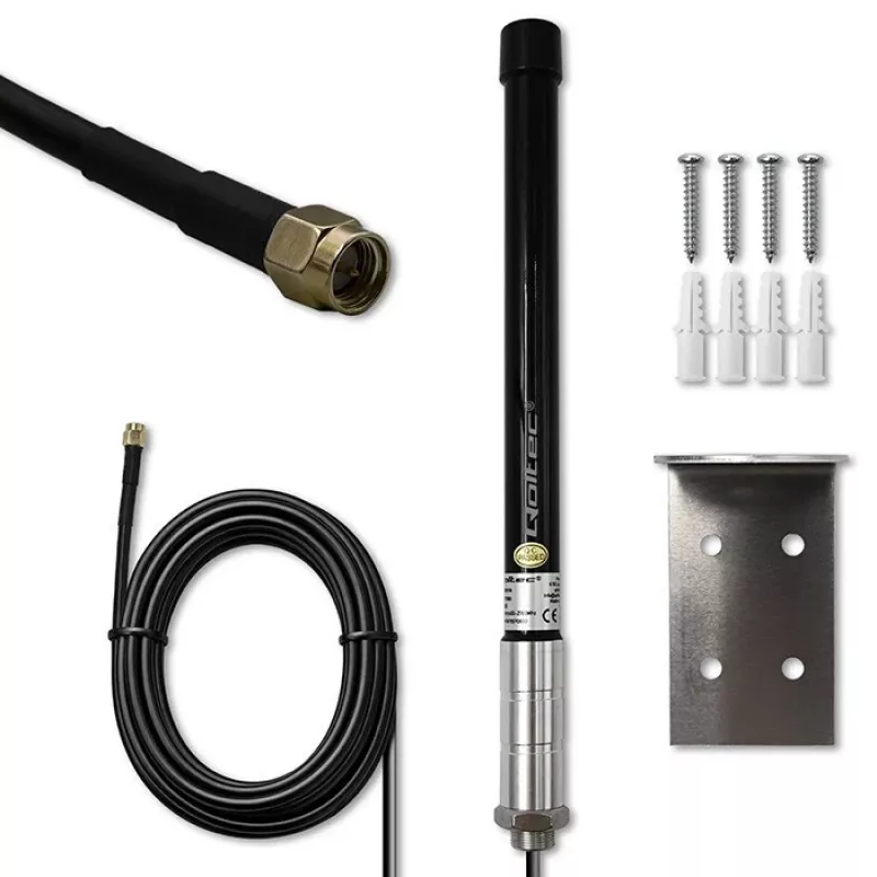 Išorinė 4G LTE įvairiakryptė antena QOLTEC 15 dBi su SMA jungtimi