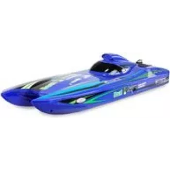 Radijo bangomis valdomas Amewi katamaranas Blue Arrow 400mm su brushless Jeta Drive RTR, modelis 26114