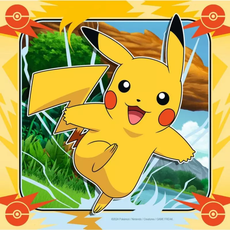 Dėlionė Ravensburger Pikachu, Charizard and Eevee — 147 dalys, nuo 5 metų, 210×? mm