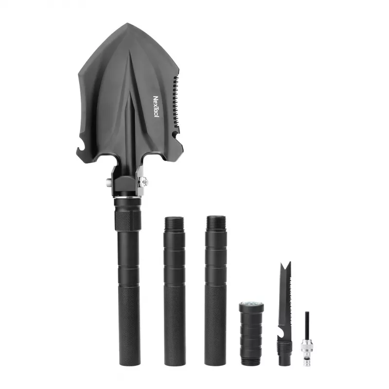 Kastuvas Nextool NE20206 vidutinis daugiafunkcis, aliuminio rankena, 830 mm ilgis, 140 mm plotis, 1,03 kg