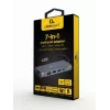 Gembird A-CM-COMBO7-01 nešiojamojo kompiuterio dokas / prievadų replikatorius USB 3.2 Gen 1 Type-A pilkas
