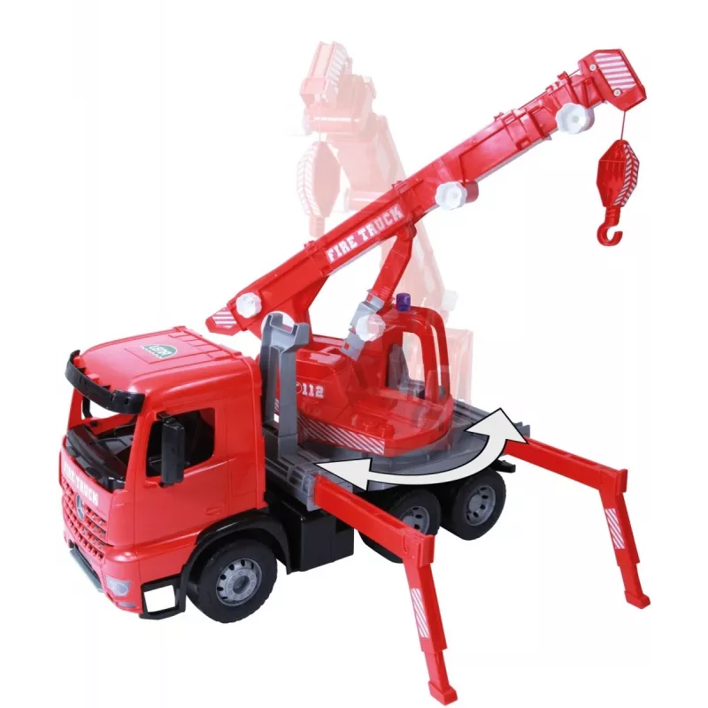 Mechaninis žaislinis kraninis sunkvežimis Lena 02175EC, 70 cm, vienas rudas vežimėlis