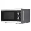 Kombinuota mikrobangų krosnelė Sharp YC-MG01E-S — 20 l, 800 W mikrobangų, 1000 W grilis, 5 galios lygiai, sukamoji valdymo rankenėlė, 25,5 cm sukamoji lėkštė