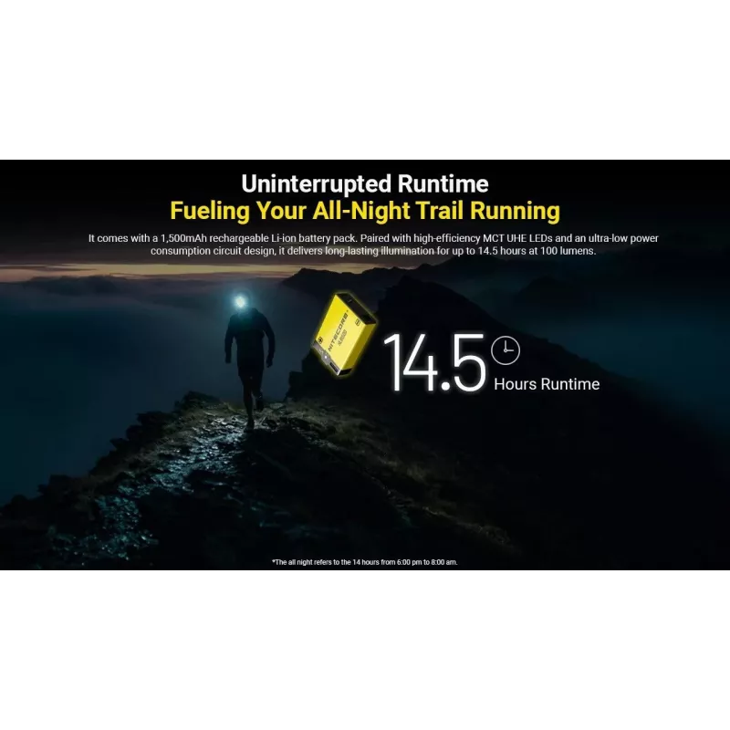 Nitecore UT27 MCT juoda, geltona galvos juostos žibintuvėlis LED