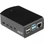 JOY-IT RPI CASE ALU06 - korpusas Raspberry Pi 4, aliuminis, juodas (RB-ALUCASEP4+06)