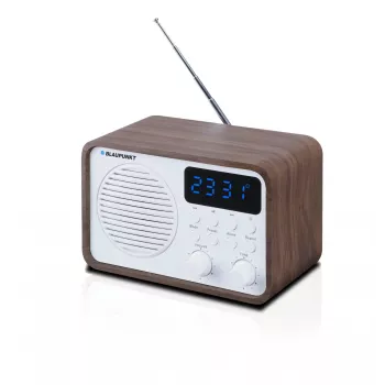 Nešiojamasis radijas su Bluetooth ir USB BLAUPUNKT PP7BT, spalva: rudas medis/balta