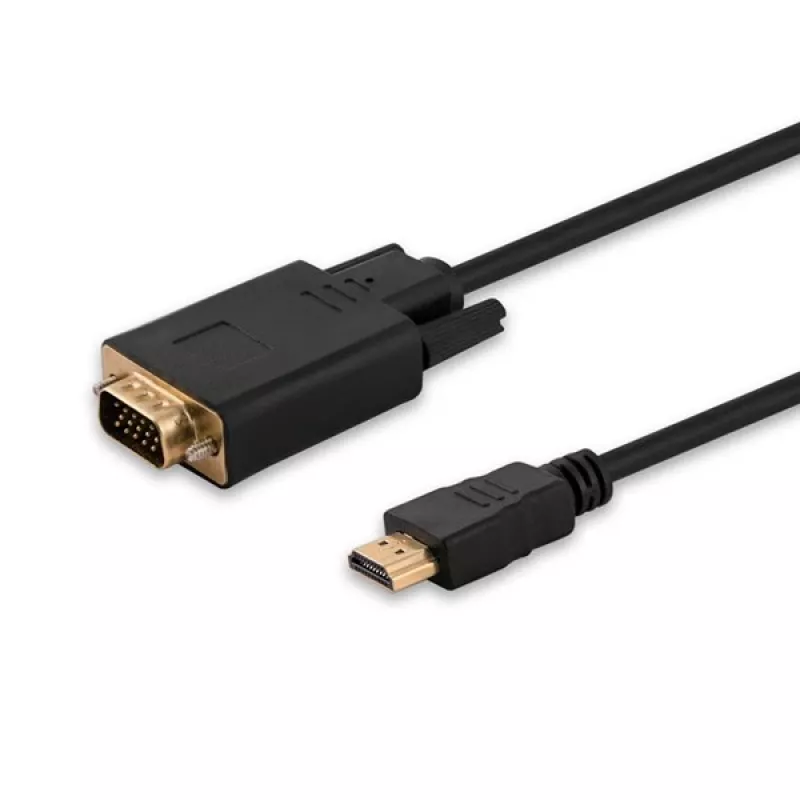 Savio CL-103 vaizdo kabelio adapteris 1,8 m HDMI Type A (Standartinis) VGA (D-Sub) Juoda