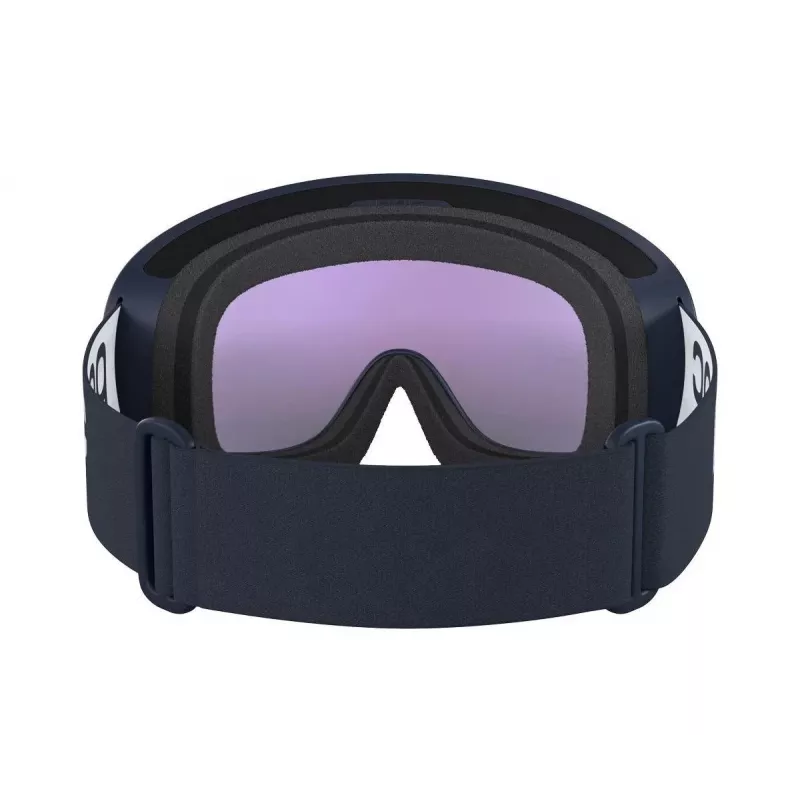 Goggles POC Fovea Kids — poliuretano rėmelis, torinė cilindrinė mėlyna lęšis, 20% šviesos pralaidumas, tamsiai mėlynas dirželis