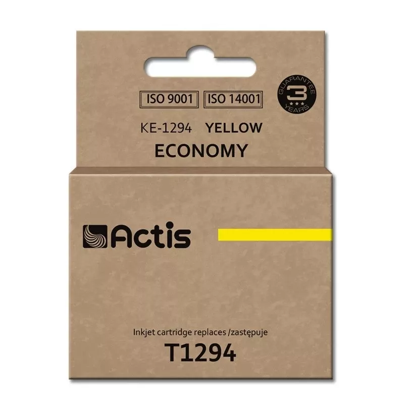 Actis KE-1294 rašalas (Epson T1294 pakaitalas; Standartinis; 15 ml; geltonas)