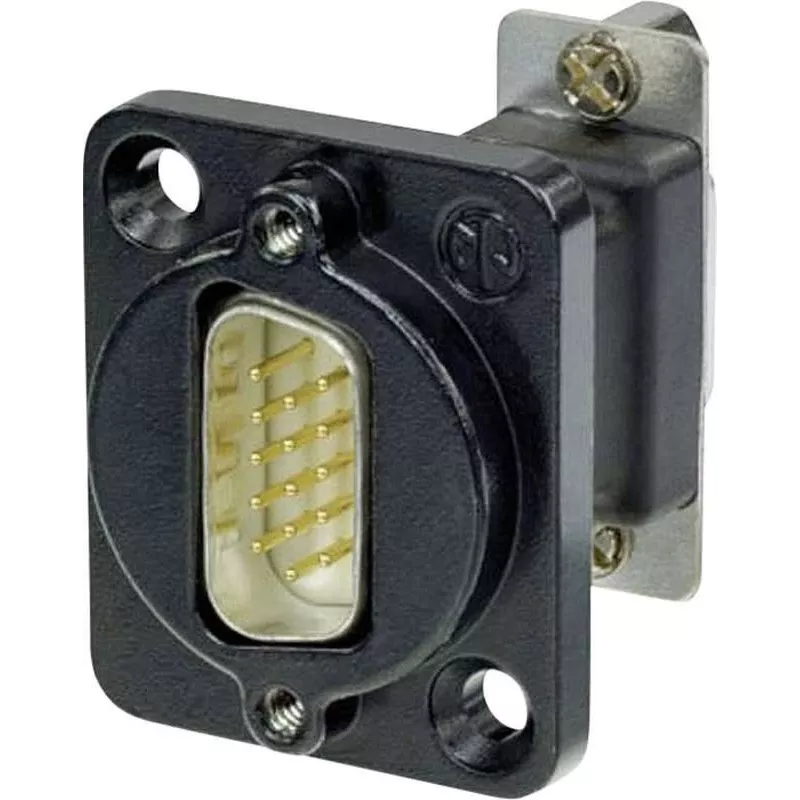 Neutrik D-SUB adapteris D-SUB kištukas 15 kontaktų - D-SUB lizdas 15 kontaktų NADB15MF-B 1 vnt. (NADB15MF-B)
