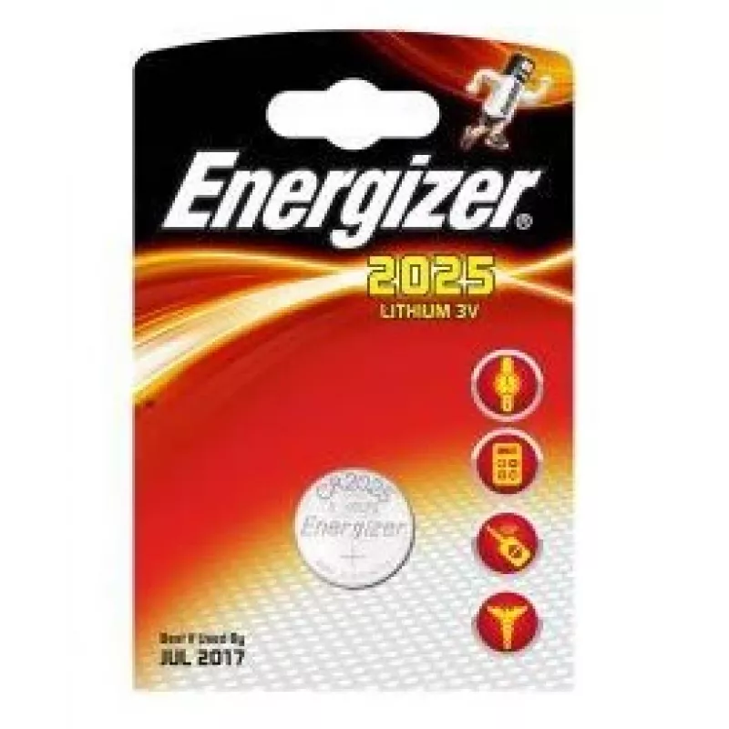 Vienkartinė ličio diskinė baterija Energizer CR2025 3 V, 1 vnt.