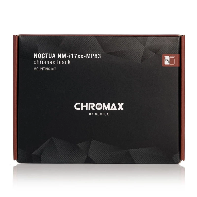 Montavimo rinkinys Noctua NM-I17XX-MP83 chromax.Juoda, skirtas LGA1700 suderinamiems Noctua aušintuvams
