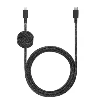 USB-C į Lightning laidas Native Union Night kabelis 3 m — juoda/pilka, 3 m ilgis