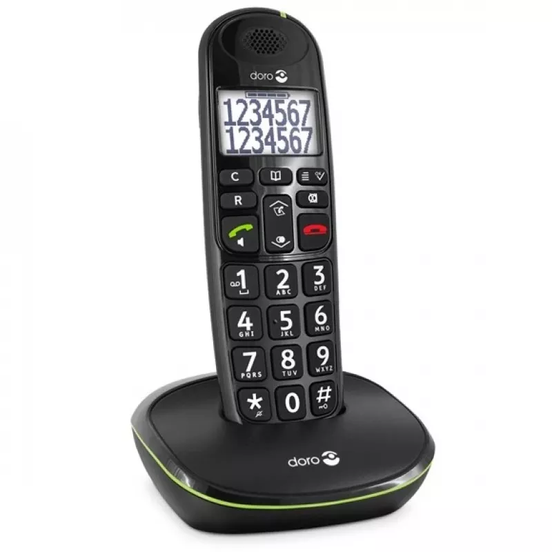 DECT telefonas Doro PhoneEasy 110 skambintojo ID juodas
