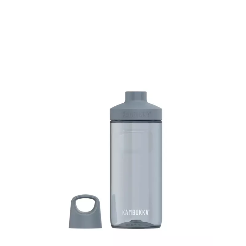 Izoliuotas vandens butelis Kambukka Reno 500 ml, Tritan (50% perdirbtas), pilkas, užsukamas dangtelis, galima plauti induaplovėje