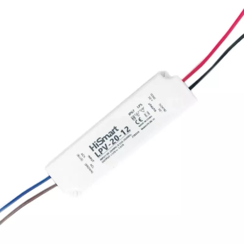 Maitinimo šaltinis 12V, 1,67A, 20W, IP67