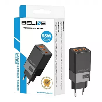 Įkroviklis Beline BELI02750 65W GaN su 2×USB-C ir 1×USB-A