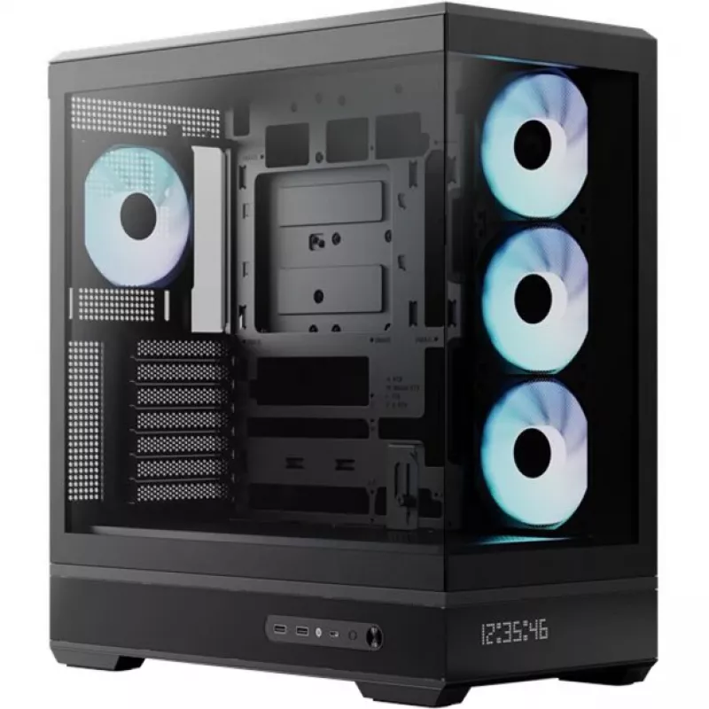 Kompiuterio korpusas AeroCool Geh Midi P500B-Digi Juoda