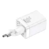 Baseus Super Si Pro greitasis įkroviklis USB + USB-C 30 W (baltas)