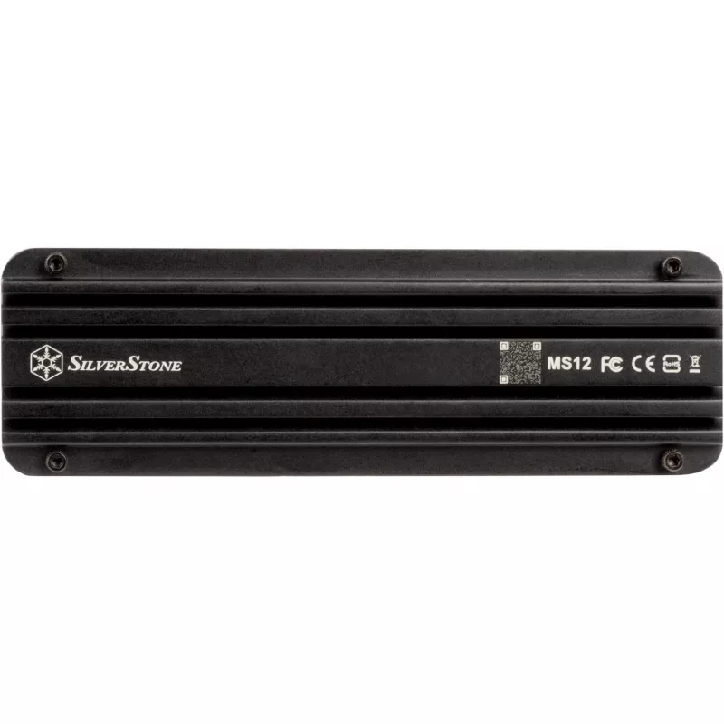 SSD korpusas Sidabrinėstone MS12 Juoda M.2