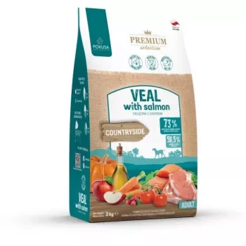 POKUSA Premium Selection Veršiena su lašiša Adult - sausas šunų maistas - 3 kg