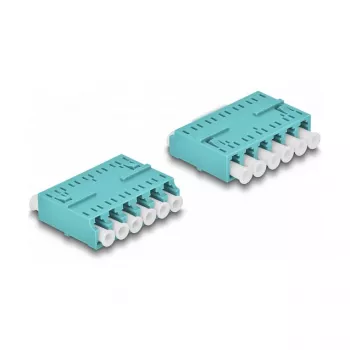 DeLOCK optinio pluošto adapteris HD LC Hexaplex lizdas į LC Hexaplex lizdas aqua spalva