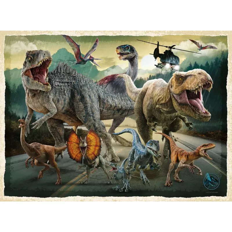 Vaikiška dėlionė Ravensburger Jurassic World Life Finds a Way — 200 dalių