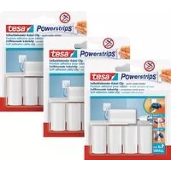 tesa 58035 Powerstrips® kabelių spaustukas, kiekis: 15 vnt. (58035-00500-01)