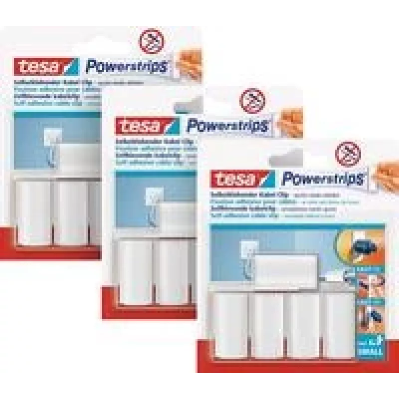 tesa 58035 Powerstrips® kabelių spaustukas, kiekis: 15 vnt. (58035-00500-01)