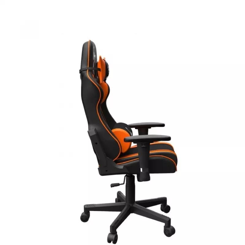 Žaidimų kėdė GEMBIRD GC-SCORPION-04X juodai oranžinė ergonomiško dizaino, reguliuojama sėdynė, aukšta atlošo dalis