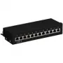 Wentronic Goobay CAT 6 Mini/Desktop Patch Panel, 12 Port, Juoda - STP Shielded, Juoda (69307)