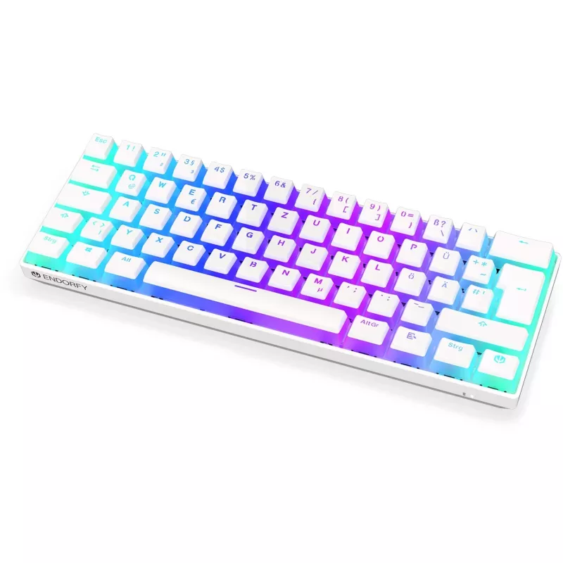 Thock Compact Wireless Pudding Onyx White, Gaming Keyboard White, DE-Layout, Kailh Box Red