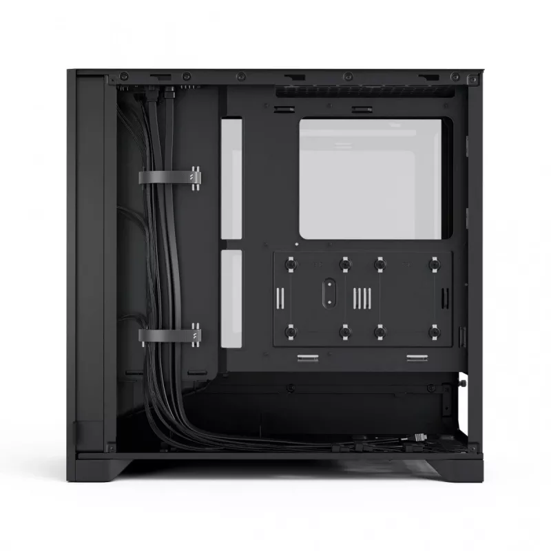 PC korpusas Fractal Design Pop 2 Air Juoda TG RGB Midi Tower — ATX/Micro‑ATX/Mini‑ITX, 3x120mm priekyje, 1x120mm gale, 2,5 colio+3,5 colio nišos