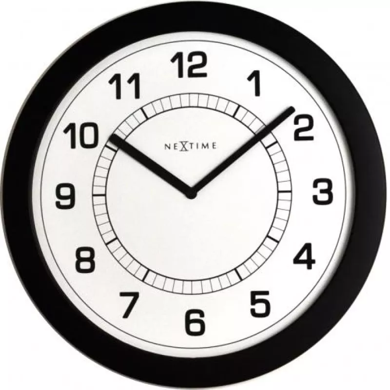 NeXtime klok 3045zw Super plonas, Ø28 cm, sieninis, juodas