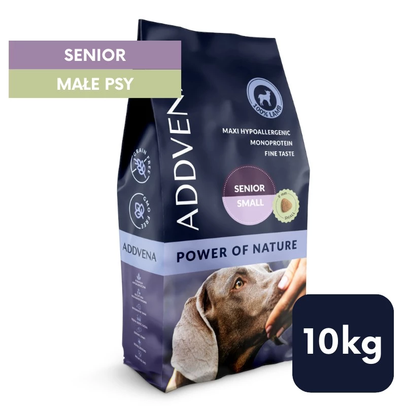 ADDVENA Power of Nature Senior Small Lamb - sausas šunų maistas - 10 kg