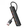 USB 3.2 Gen 2 5-in-1 kelių prievadų šakotuvas Vention CHOBB — 5 prievadai (4× USB 3.2 Gen 2 Type-A, 1× USB 3.2 Gen 1 Type-A), 0,15 m, ABS, juodas