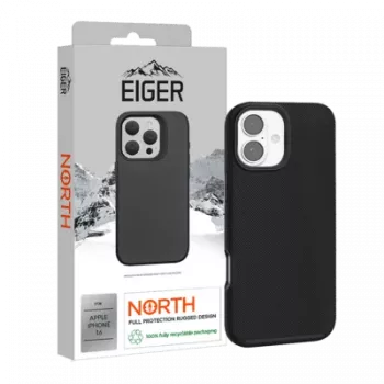 Eiger North Case iPhone 16 juoda