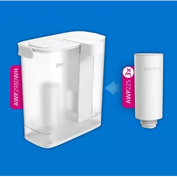 Vandens filtro kasetės Philips AWP225S/5 3 vnt. pakuotėje – minkštinančios atsarginės kasetės
