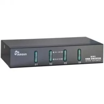 Inter-Tech Argus KVM-AS-41DA – KVM/garso perjungiklis – 4 x KVM/garso – Staliniam kompiuteriui (88887201)