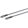 USB laidas S/CONN 13-68150 USB4 Gen 3x2 1,5 m USB C Pilka