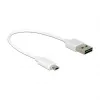 USB laidas DeLOCK 84805 USB 2.0 0,2 m USB A Micro-USB B Baltas