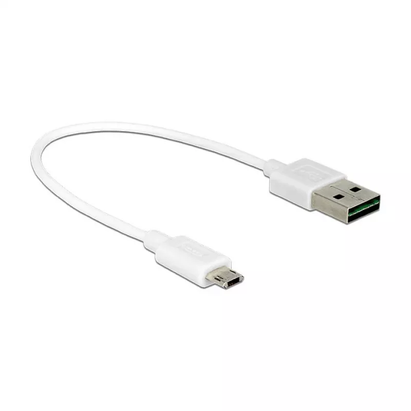 USB laidas DeLOCK 84805 USB 2.0 0,2 m USB A Micro-USB B Baltas