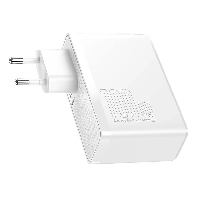 Travel Charger Baseus GaN2 Pro Quick 2x USB + 2x USB-C, 100W, EU (Balta)