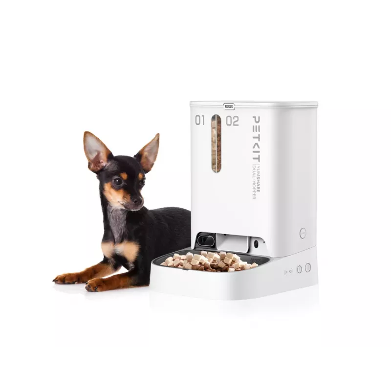 Automatinis dvigubas tiektuvas/girdytojas PETKIT YUMSHARE P591 — ABS korpusas, baltas, universalus šunims ir katėms