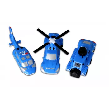 Transporto priemonių rinkinys Popular Playthings Mix or Match Vehicles Police