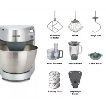 Kenwood Prospero+ virtuvinis kombainas 1000 W 4,3 L Sidabrinis, Nerūdijantis plienas Integruotos svarstyklės