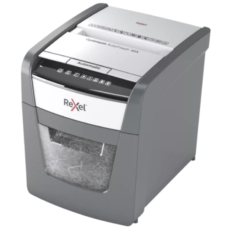 Rexel Optimum AutoFeed+ 50X Automatinis kryžminio pjovimo popieriaus smulkintuvas P4