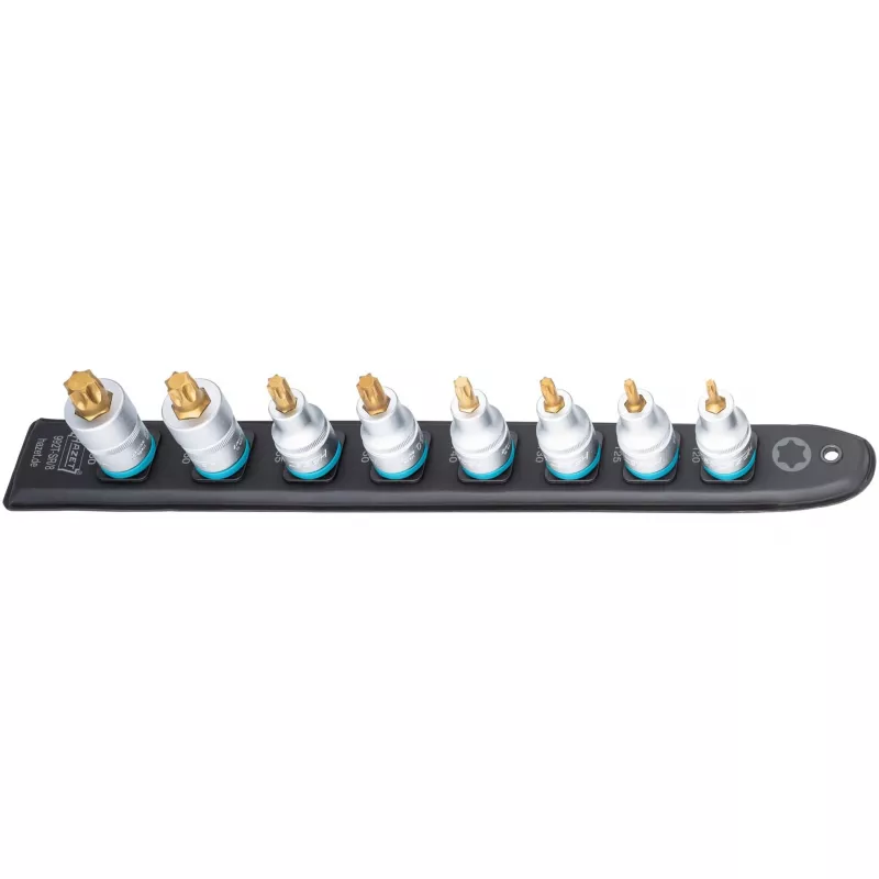 “Torx” antgalių rinkinys Hazet 992T-SR/8 — 8 dalių trumpi “Torx” antgaliai T20–T60