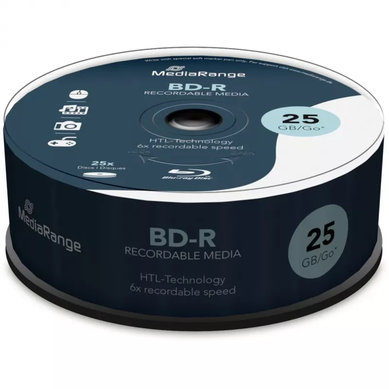 BD-R tuščiasis diskas MediaRange MR514 25 GB 25 vnt.